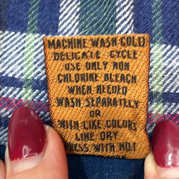 Patchwork clown plaid flannel BUTTON VEST V neck red blue green white FUN MOM 2X - Picture 7 of 12